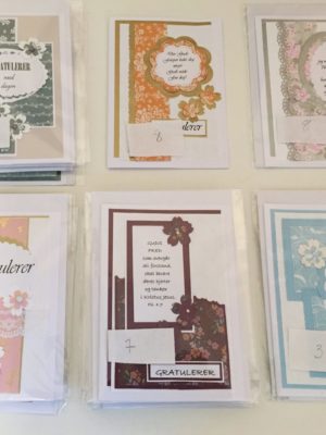 Håndlagde gratulasjonskort